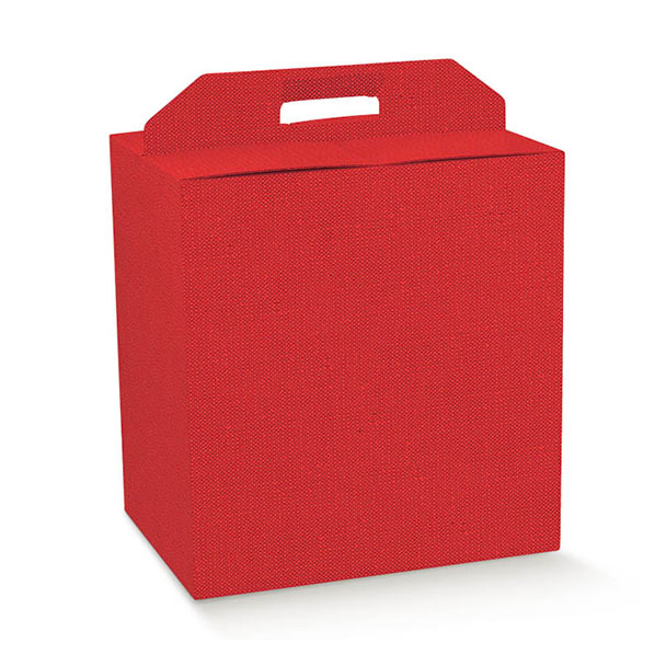 Portapanettone + Portabottiglia Lino Rosso 1 Portapanettone + Portabottiglia Lino Rosso