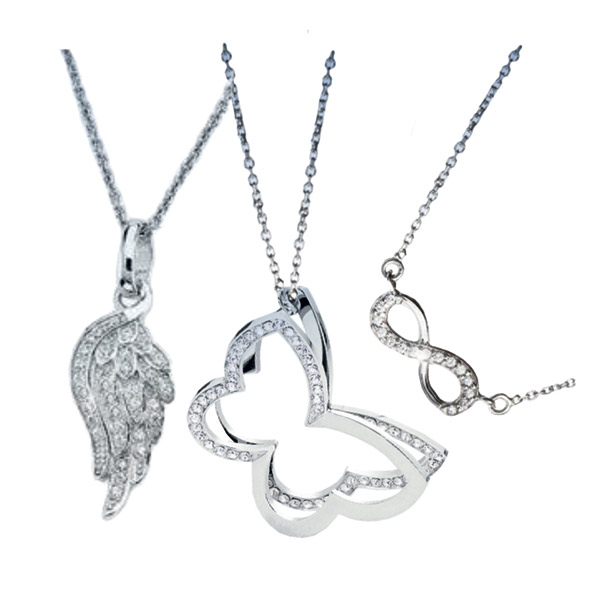 Collana In Argento 925 Rodiato Con Zirconi 1 Collana in argento 925 rodiato con zirconi