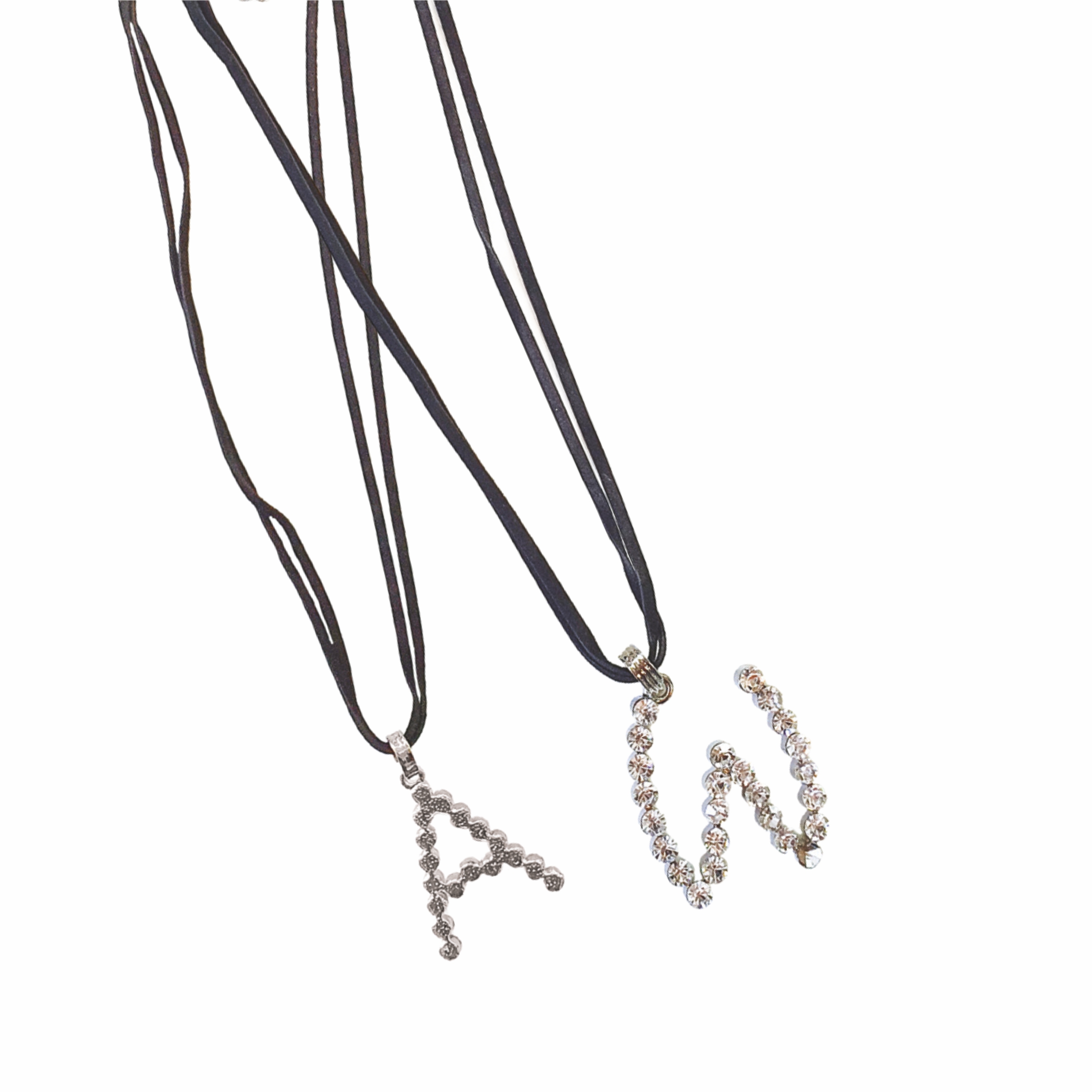 Collana Lettere Con Strass 1 Collana lettere con strass