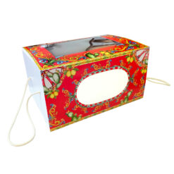 Scatola &Quot;Sicily Collection&Quot; Carretto Siciliano Con Finestra 4 foto SCATOLA ROSSA CON FINESTRA