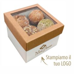 Porta 4 Panettoncini Per Forme Cottura Tonde Da 100 Gr. 6 Scatole personalizzate con logo