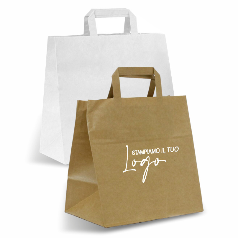 Busta Pasticceria Per Trasporto Con Manico Cordino (Da €0.29 A €0,57 Cad.) 1 Busta pasticceria per trasporto con manico cordino (da €0.29 a €0,57 cad.)