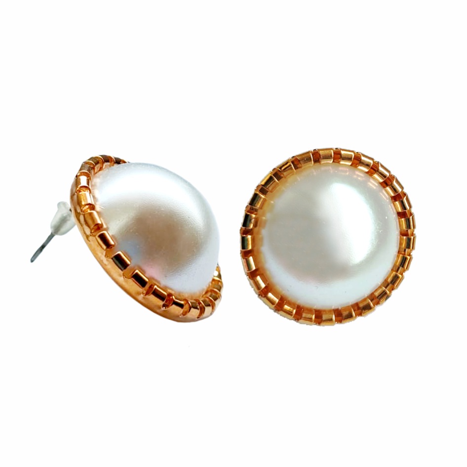 Orecchini Perla E Strass 1 Orecchini Perla e Strass