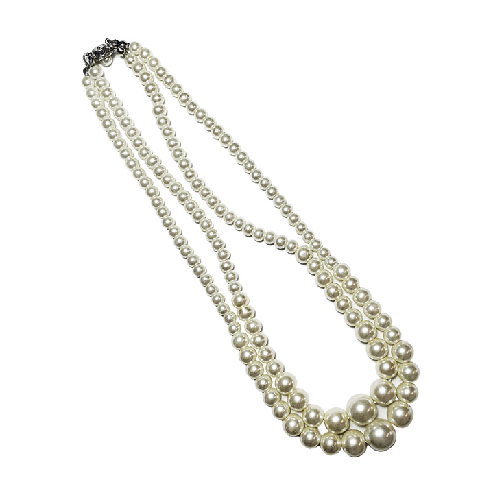 Collana A Doppio Filo Di Perle 1 Collana a Doppio Filo di Perle