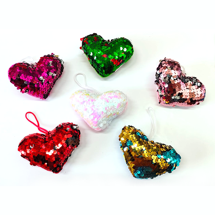 Cuore Con Paiettes Glitterato 1 Cuore con paiettes glitterato
