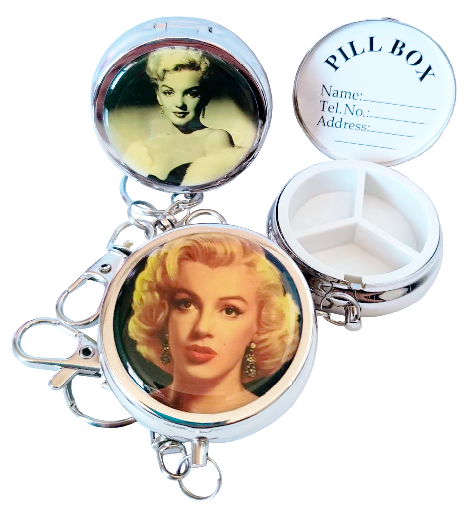 Porta Pillole Con Portachiavi Marilyn 1 Porta Pillole con Portachiavi Marilyn