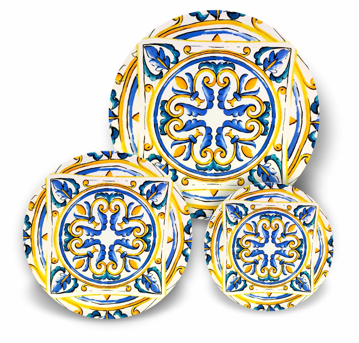 Tris Piatti In Ceramica 1 Tris piatti in ceramica