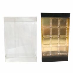 Box slim rettangolare in pvc trasparente o con fondo colorato