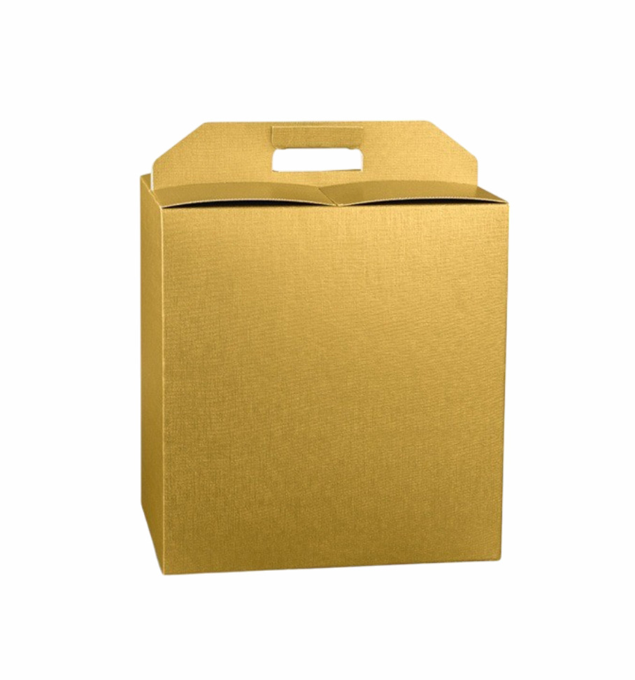 Portapanettone + Portabottiglia Fibra Oro 1 Portapanettone + Portabottiglia Fibra Oro