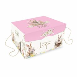 Scatola Porta Colomba &Quot;Primavera Conigli&Quot; Da 1 Kg 5 AS 25 ROSA
