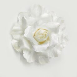 Fiore Elastico/Spilla/Molletta Ø 12 Cm 11 FC 176 bianco